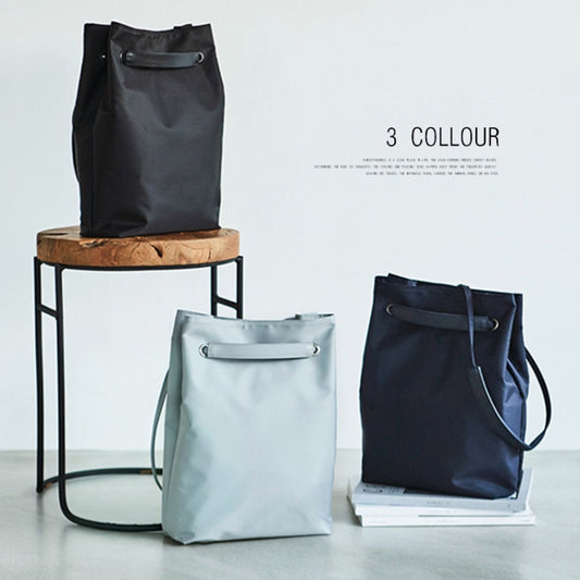 For Apple Macbook Shoulder / Handheld / Messenger Computer Bag, Size: Large(Lake blue+gray PU Power Bag) by bashfashion