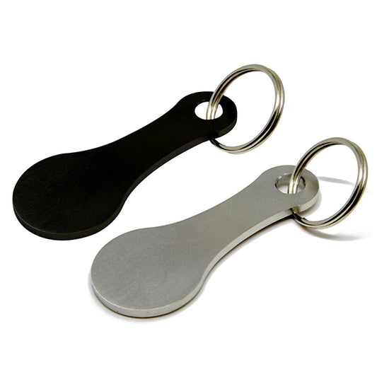 Metal Key Ring Shopping Trolley Tokens Removable Shopping Trolley Keys, Color: Silver by bashfashion