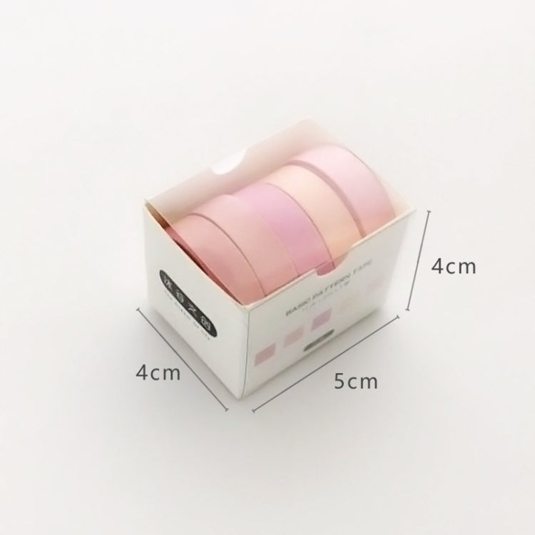 5rolls /Box 3m Washi DIY Decoration Handbook Tape Set, Color: Cherry Dye by bashfashion