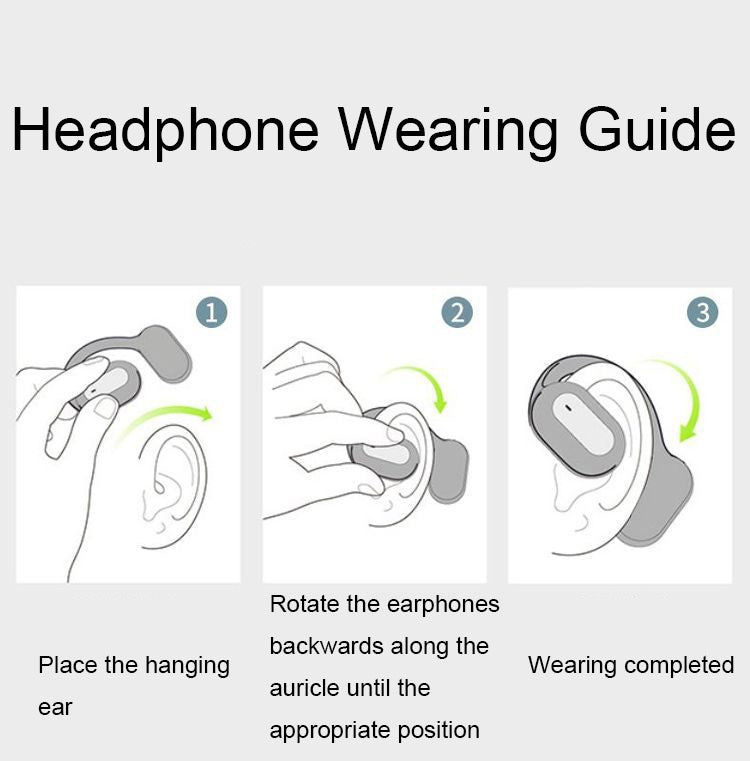 D6 OWS Ear-mounted ENC Noise Reduction Wireless Bluetooth 5.2 Earphones, Color: Black without Accessories by bashfashion