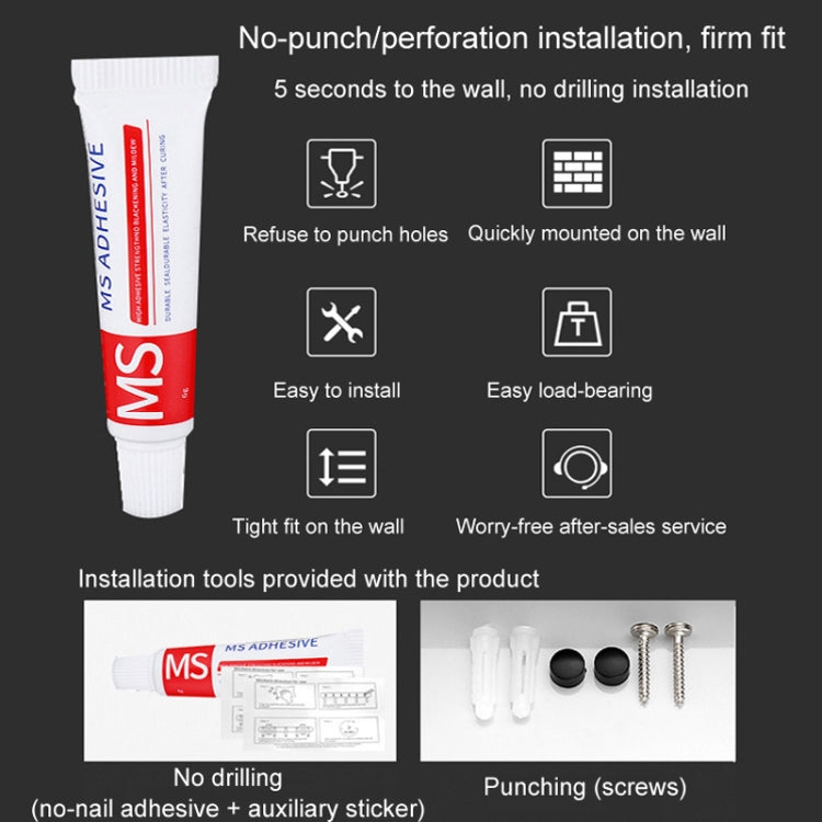 Rotating Hook Kitchen Shelf No-Punch Hanging Kitchenware Storage Shelf, Color: Black by bashfashion