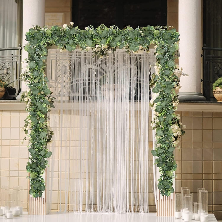 180cm Simulation Greenery Eucalyptus Ivy Leaf Rattan Hanging Fake Flower Decoration Rattan, Style: B Model by bashfashion