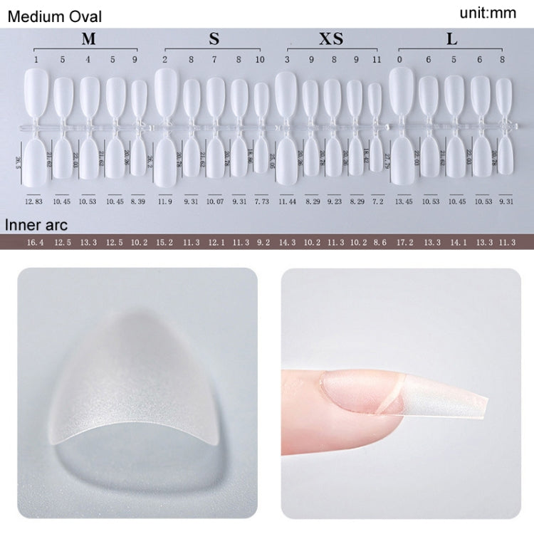 10pairs Of 100pcs/Box Frosted False Nails Artificial Tip, Shape: Ballet Nail S by bashfashion