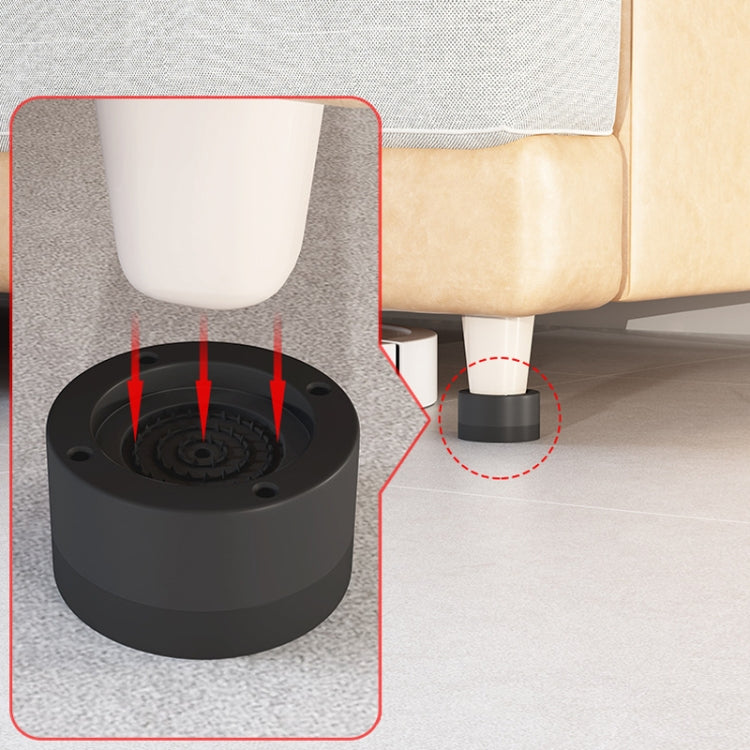 Washing Machine Base Non-Slip Heightening Fixed Shock-Absorbing Foot Pads, Color: Black 3.5cm by bashfashion