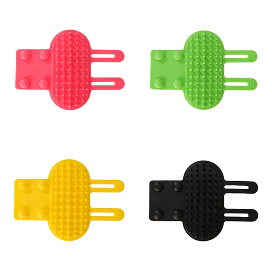 Multifunctional Cat Table Leg Scratcher Pet Silicone Hair Massage Brush(Yellow) by bashfashion