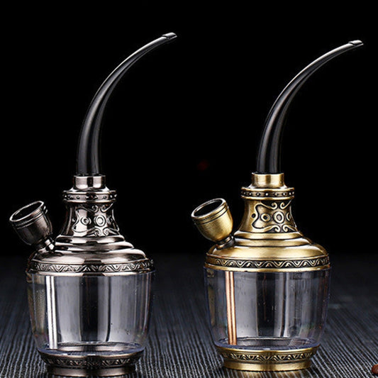 HENGDA HD-806 Dual Purpose Multifunctional Filtered Hookah With Long Hose(Gold) by HENGDA