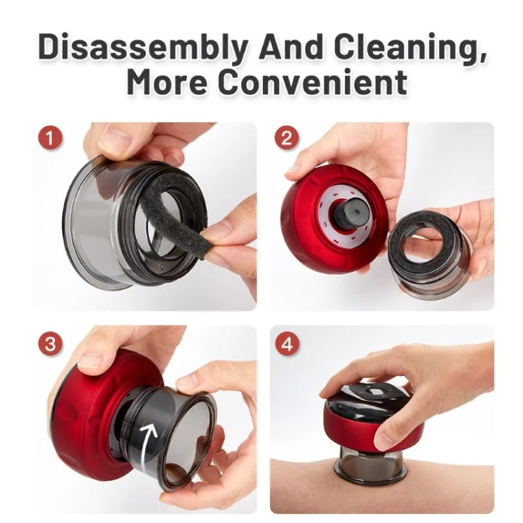 12-speed Remote Control Cupping Therapy Massager Set with 3 Cups(Black) by bashfashion