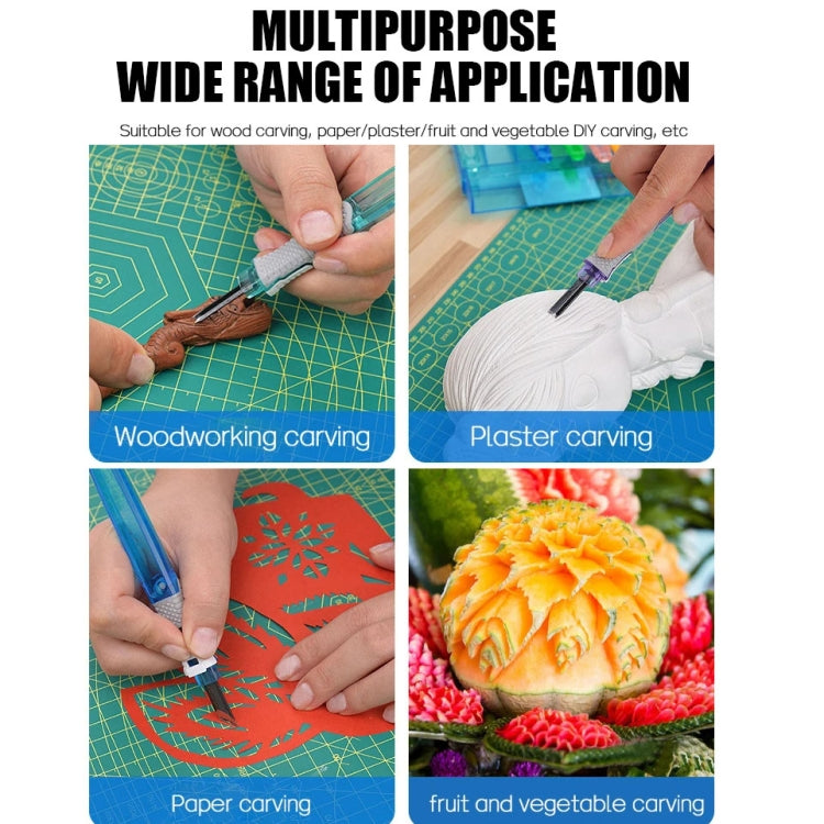 MYTEC 6 In 1 Carpenter Seal Carving Tools Alloy Bit Plastic Handle Carving Knife by MYTEC