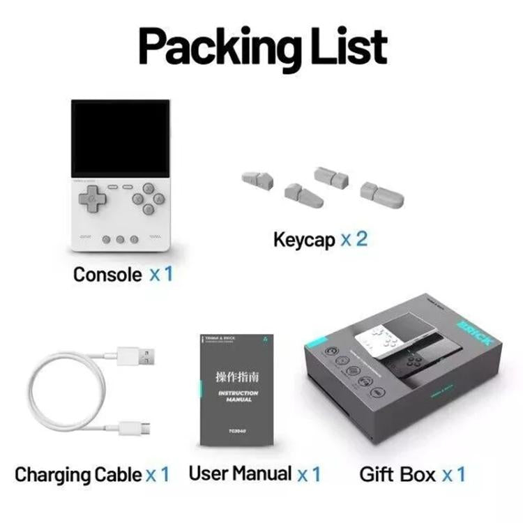 TRIMUI BRICK Open Source Pocket Console Portable Wireless Bluetooth HD Retro Arcade, Size: Standard No Card(Black) by TRIMUI