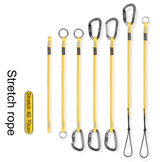 XINDA XD-A9561 Outdoor Mountain Climbing Equipment Anti-Loss Telescopic Buckle Elastic Rope, Style: Automatic Lock+Straight Lock by XINDA