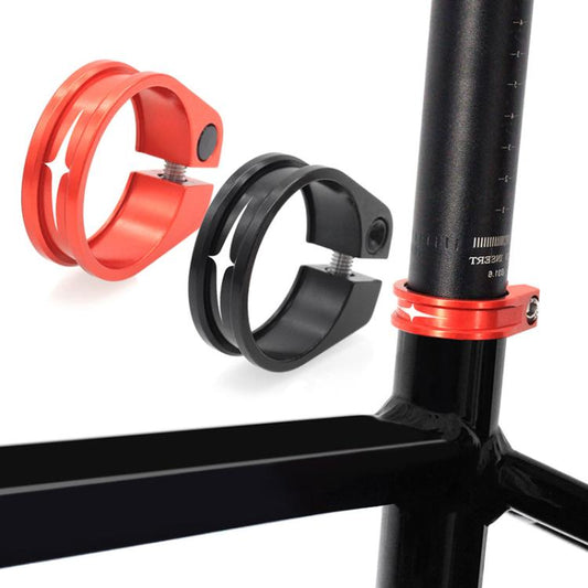 Mountain Road Bicycle Aluminum Locking Seatpost Clamps Seatpost Clamp Ring Fittings(31.8mm Black) by bashfashion