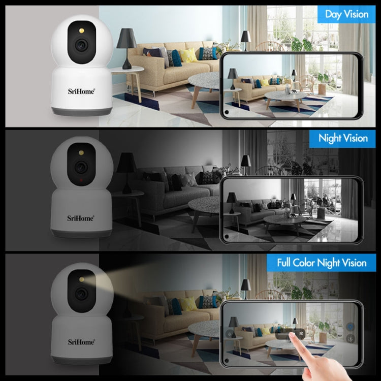 SirHome SH038 5MP QHD 5G WiFi IP Camera, Support Night Color & Motion Detection & Two Way Talk & Human Detection & TF Card, US Plug by SriHome