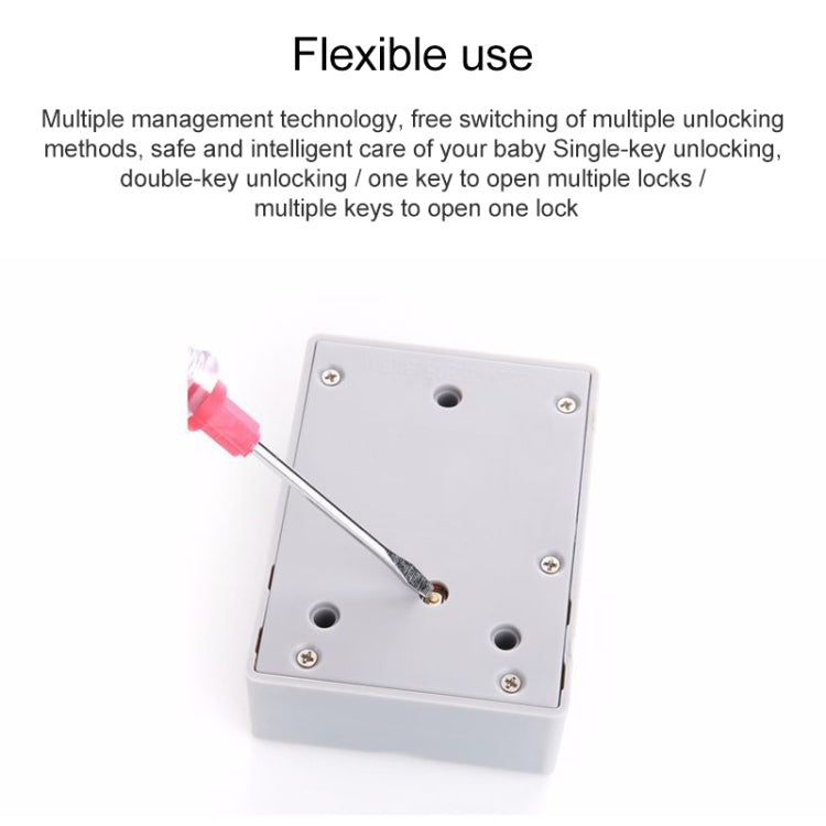 T3 ABS Magnetic Card Induction Lock Invisible Bilateral Open Cabinet Door Lock (Grey) by bashfashion