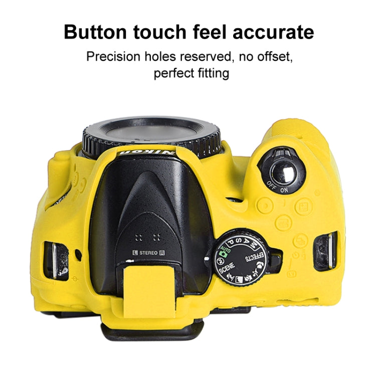 Soft Silicone Protective Case for Nikon D5200 (Yellow) by bashfashion