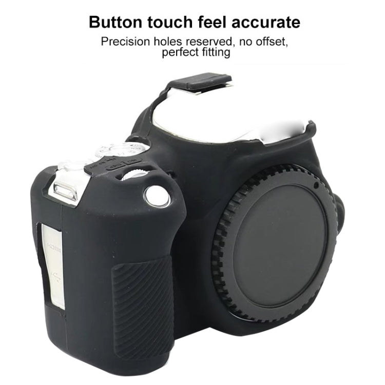 For Canon EOS 250D Soft Silicone Protective Case (Black) by bashfashion