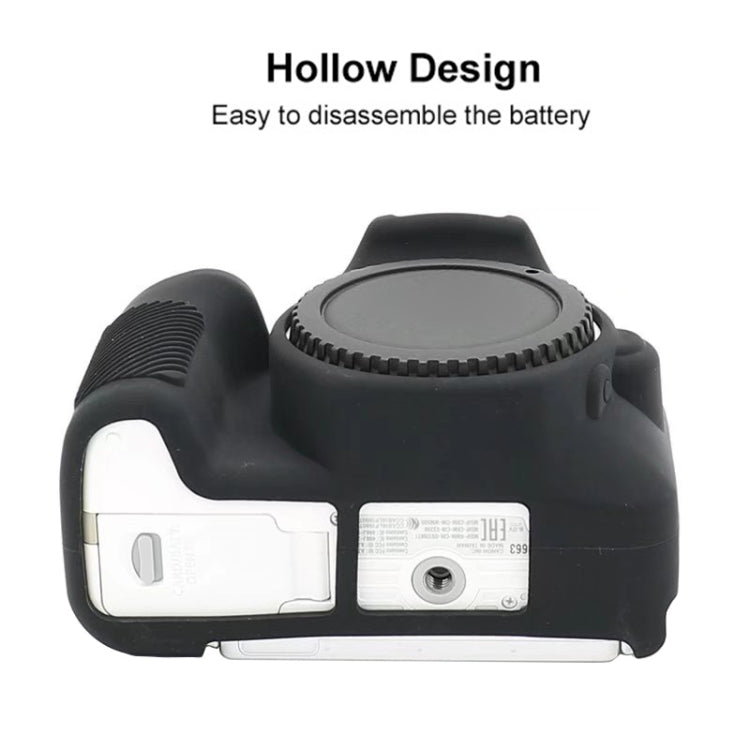 For Canon EOS 250D Soft Silicone Protective Case (Black) by bashfashion