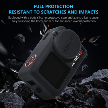 For DJI Osmo Action 5 Pro STARTRC Silicone Protective Case with Lens Cover (Orange) by bashfashion