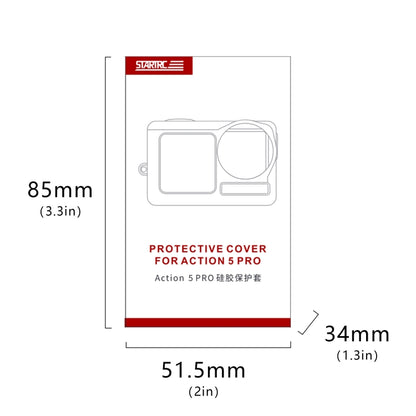 For DJI Osmo Action 5 Pro STARTRC Silicone Protective Case with Lens Cover (Orange) by bashfashion