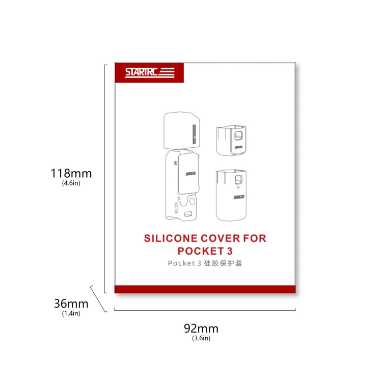 For DJI OSMO Pocket 3 STARTRC 5 in 1 Body Lens Handle Screen Silicone TPU Case (Black) by STARTRC