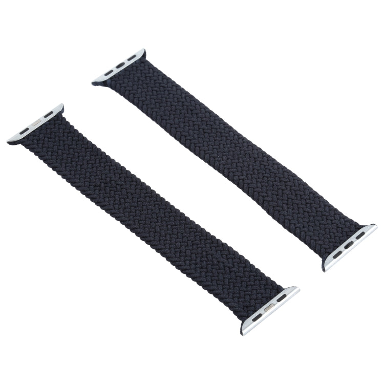 Mixed Color Nylon Braided Single Loop Watch Band For Apple Watch Series 7 45mm / 6 & SE & 5 & 4 44mm / 3 & 2 & 1 42mm, Size:M(Charcoal) by bashfashion