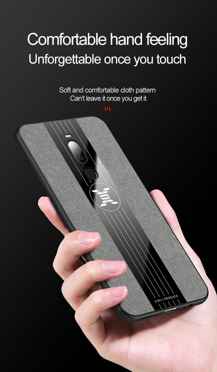 For Meizu Note 8 XINLI Stitching Cloth Texture Shockproof TPU Protective Case(Grey) by XINLI