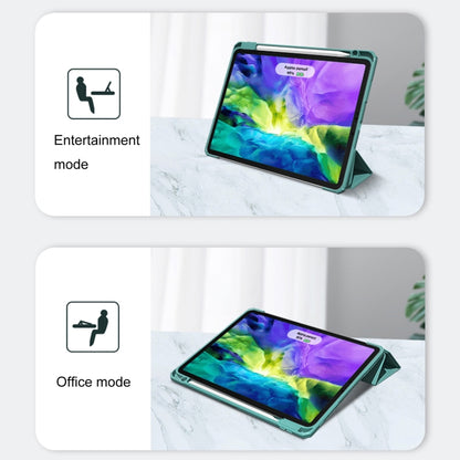 For iPad Pro 12.9 2022 / 2021 / 2020 Mutural Pinyue Series PC + TPU Horizontal Flip Leather Tablet Case with Holder & Pen Slot & Sleep / Wake-up Function(Mint Green) by Mutural