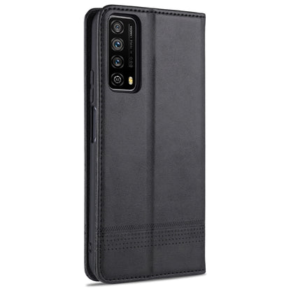 For Huawei P smart 2021 AZNS Magnetic Calf Texture Horizontal Flip Leather Case with Card Slots & Holder & Wallet(Black) by AutSpace