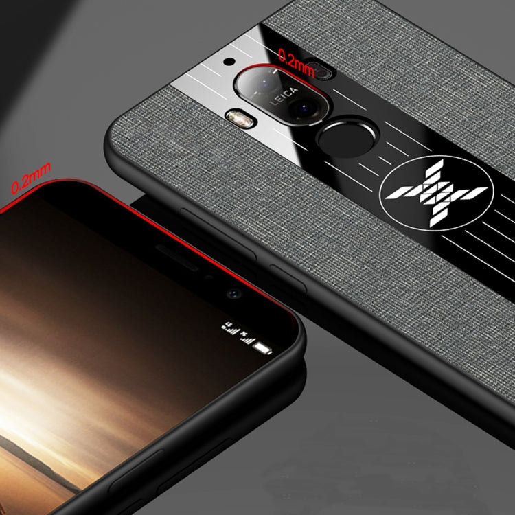 For Huawei Mate 8 XINLI Stitching Cloth Textue Shockproof TPU Protective Case(Blue) by XINLI