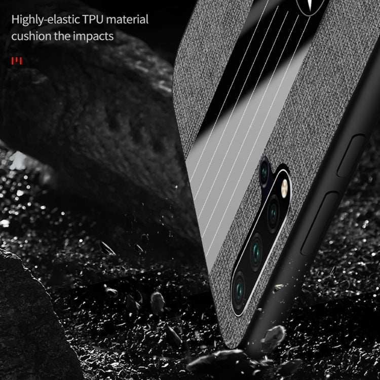 For Huawei nova 5 XINLI Stitching Cloth Textue Shockproof TPU Protective Case(Grey) by XINLI