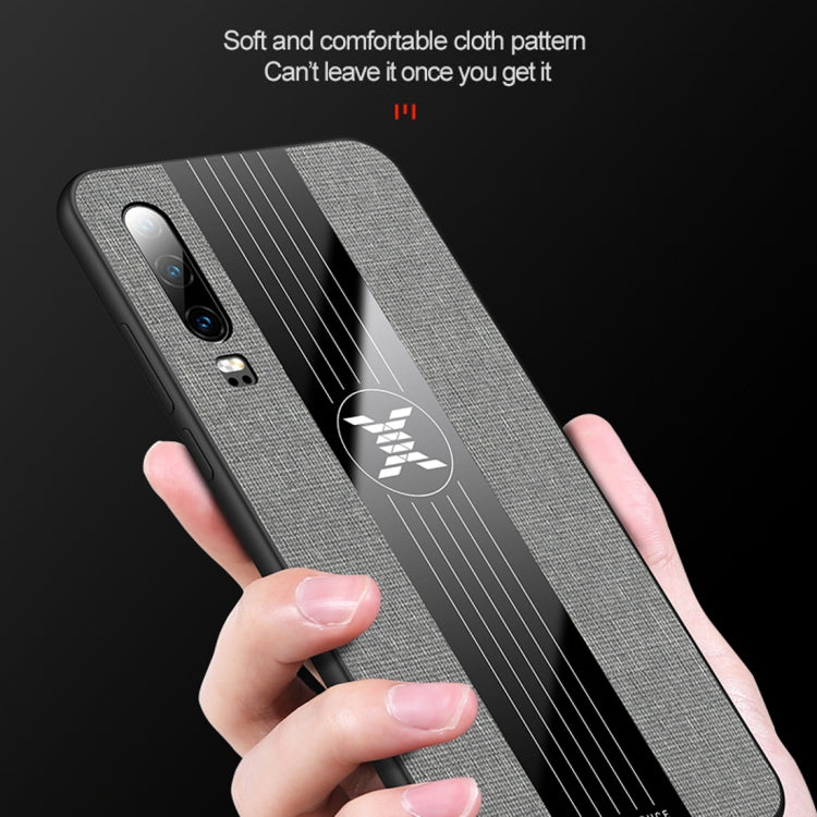For Huawei P30 Pro XINLI Stitching Cloth Textue Shockproof TPU Protective Case(Grey) by XINLI