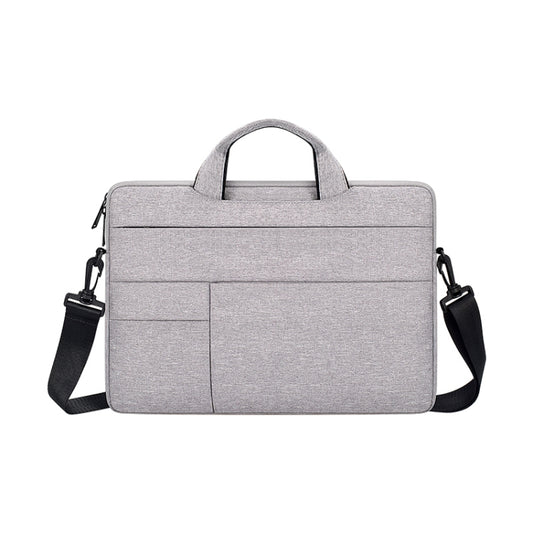 ND05SDJ Oxford Cloth + Nylon Laptop Portable Shoulder Bag, Size:15.6 inch(Hemp Gray) by bashfashion