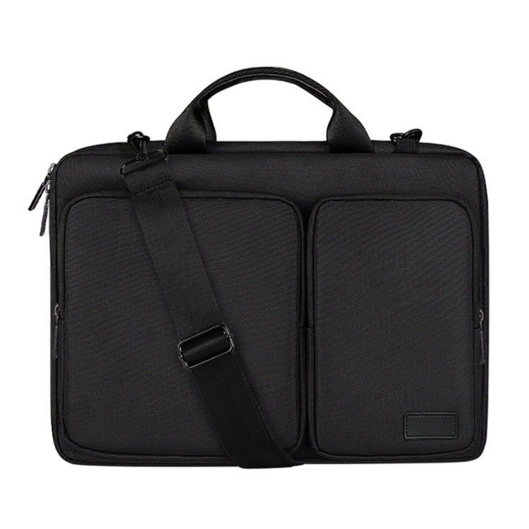 ST11 Polyester Thickened Laptop Bag with Detachable Shoulder Strap, Size:14.1-15.4 inch(Black) by bashfashion