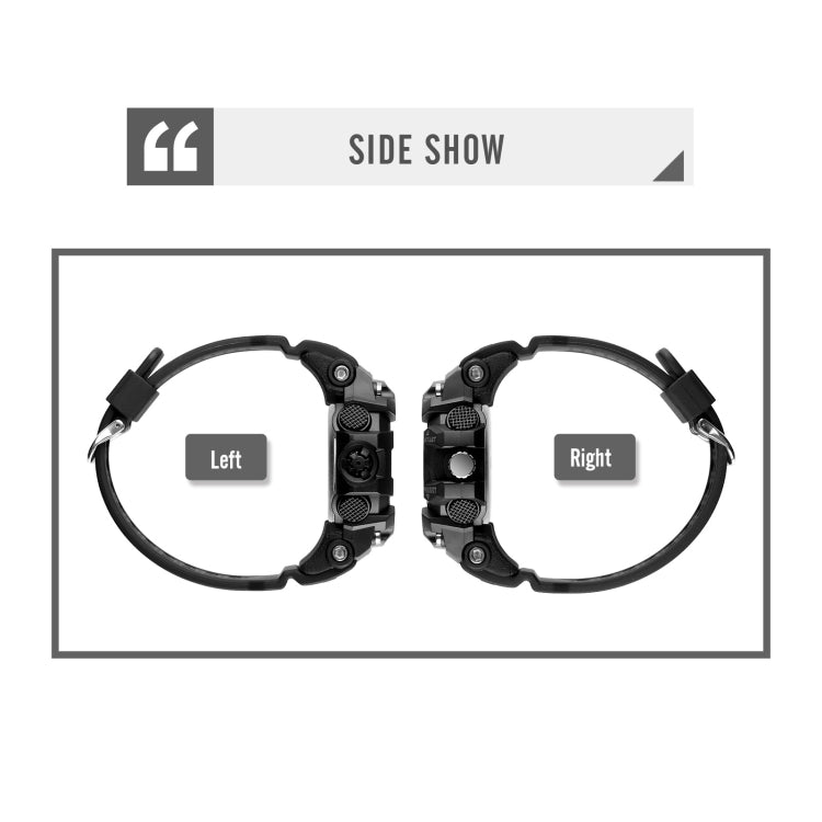 SKMEI 1725 Three Time LED Digital Display Timing Luminous Electronic Watch(Gold) by SKMEI