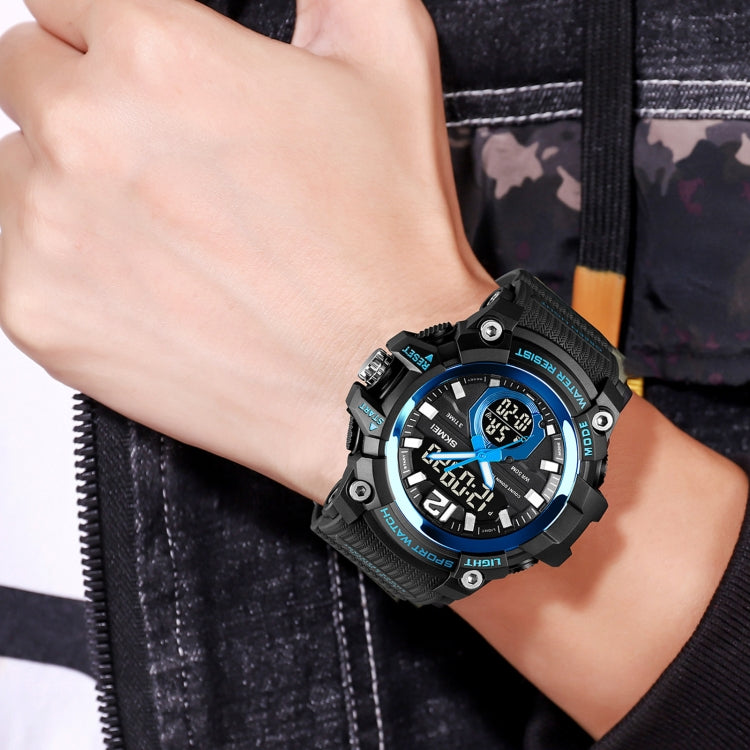 SKMEI 1725 Three Time LED Digital Display Timing Luminous Electronic Watch(Black) by SKMEI