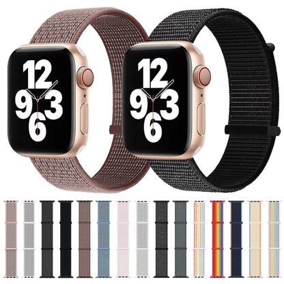 Hook and Loop Fastener Dual Section Watch Band For Apple Watch Ultra 49mm&Watch Ultra 2 49mm / Series 9&8&7 45mm / SE 3&SE 2&6&SE&5&4 44mm / 3&2&1 42mm(Reflective Black) by bashfashion