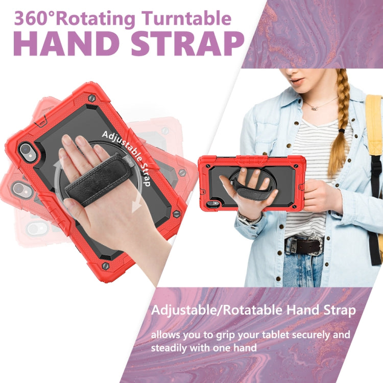 For Lenovo Tab M10 HD TB-X306X Shockproof Colorful Silicone + PC Protective Tablet Case with Holder & Shoulder Strap & Hand Strap(Red) by bashfashion