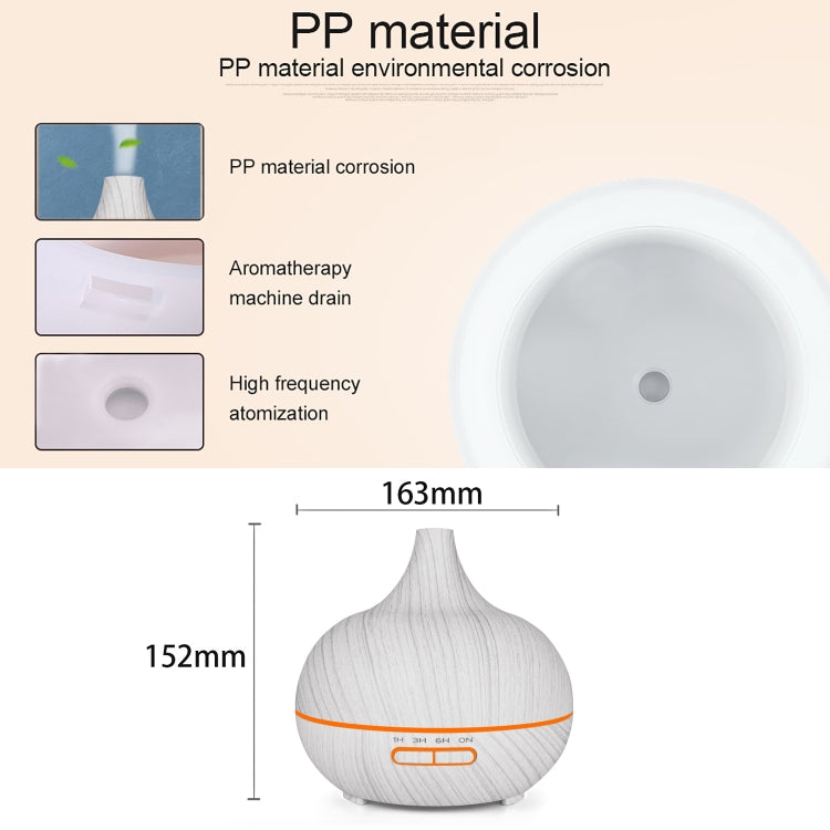 USB 400ml Wood Texture Fragrance Machine Pointed Mouth Humidifier Automatic Alcohol Sprayer with Colorful LED Light & Remote Control(Khaki) by bashfashion