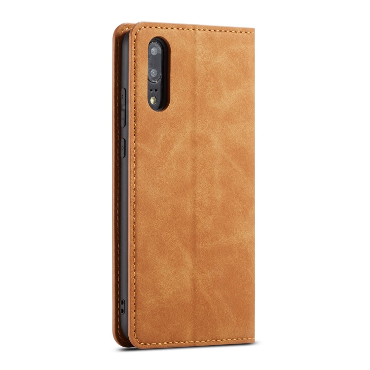 For Huawei P20 Forwenw Dream Series Oil Edge Strong Magnetism Horizontal Flip Leather Case with Holder & Card Slots & Wallet & Photo Frame(Brown) by Forwenw