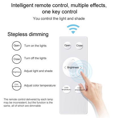 Macaron LED Round Ceiling Lamp, Stepless Dimming, Size:50cm(Black) by bashfashion