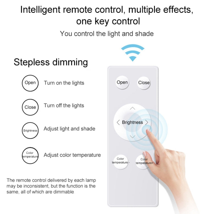 Macaron LED Square Ceiling Lamp, Stepless Dimming, Size:40cm(Yellow) by bashfashion