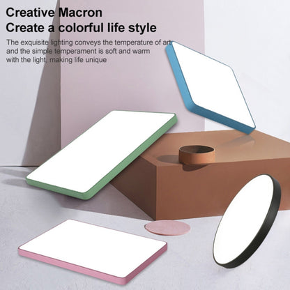 Macaron LED Square Ceiling Lamp, Stepless Dimming, Size:50cm(White) by bashfashion