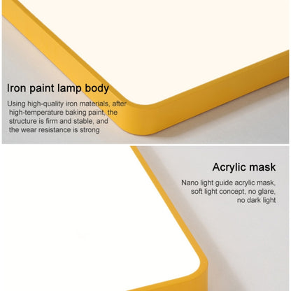 Macaron LED Rectangle Ceiling Lamp, White Light, Size:88x62cm(Blue) by bashfashion