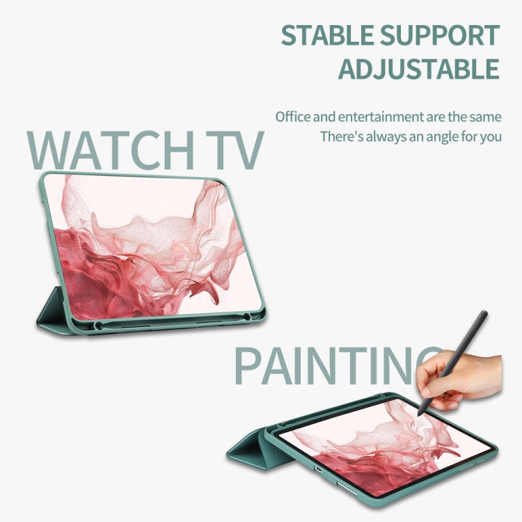 For Samsung Galaxy Tab S8+ / X800 3-folding Honeycomb TPU Smart Leather Tablet Case(Sky Blue) by bashfashion