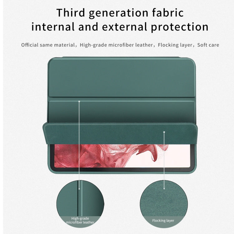 For Samsung Galaxy Tab S8 Ultra / X900 3-folding Honeycomb TPU Smart Leather Tablet Case(Red) by bashfashion