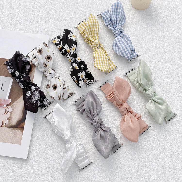 Single Loop Elasticity Cloth Watch Band For Apple Watch Ultra 49mm&Watch Ultra 2 49mm / Series 9&8&7 45mm / SE 3&SE 2&6&SE&5&4 44mm / 3&2&1 42mm(Green) by bashfashion