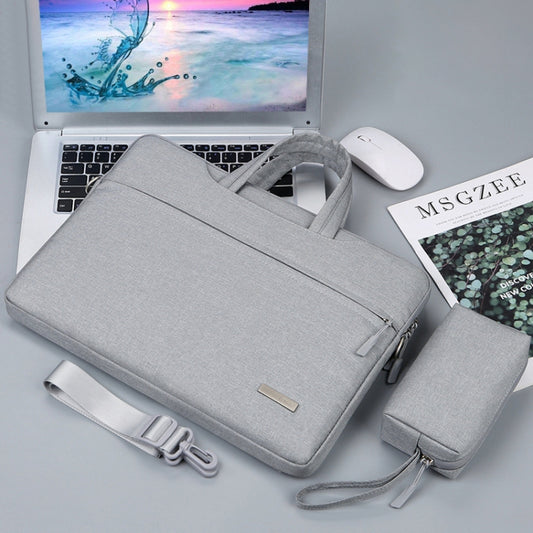 Handbag Laptop Bag Inner Bag with Shoulder Strap/Power Bag, Size:15.6 inch(Grey) by bashfashion