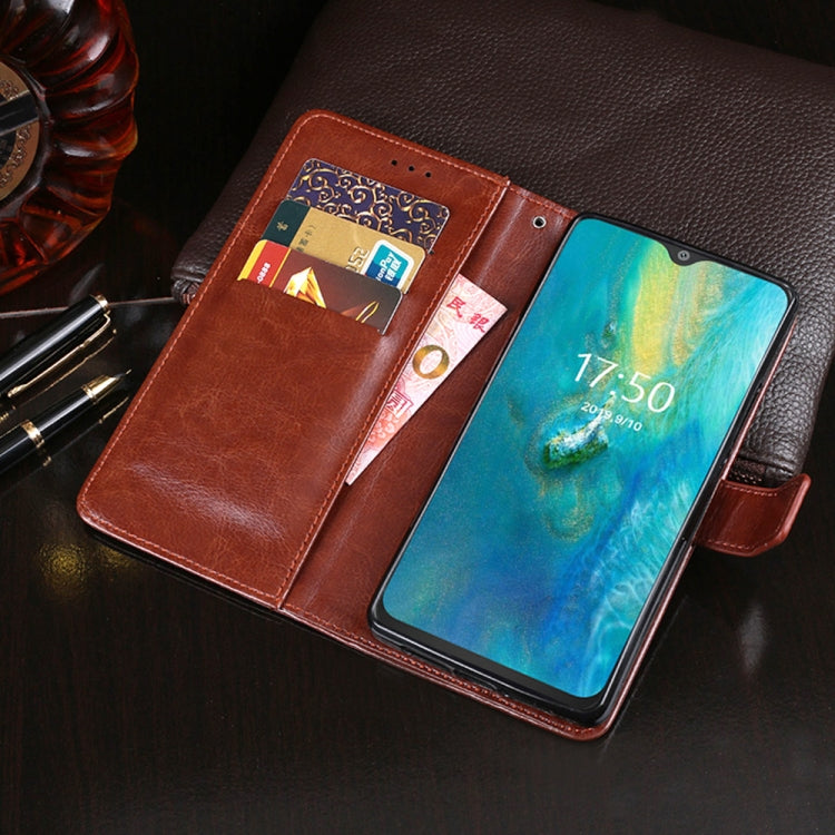 For Cubot P30 idewei Crazy Horse Texture Horizontal Flip Leather Case with Holder & Card Slots & Wallet(Rose Red) by idewei