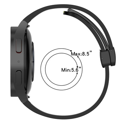 For Samsung Galaxy Watch5 Pro Two-color Stripe Silicone Watch Band(Army Green Red) by bashfashion