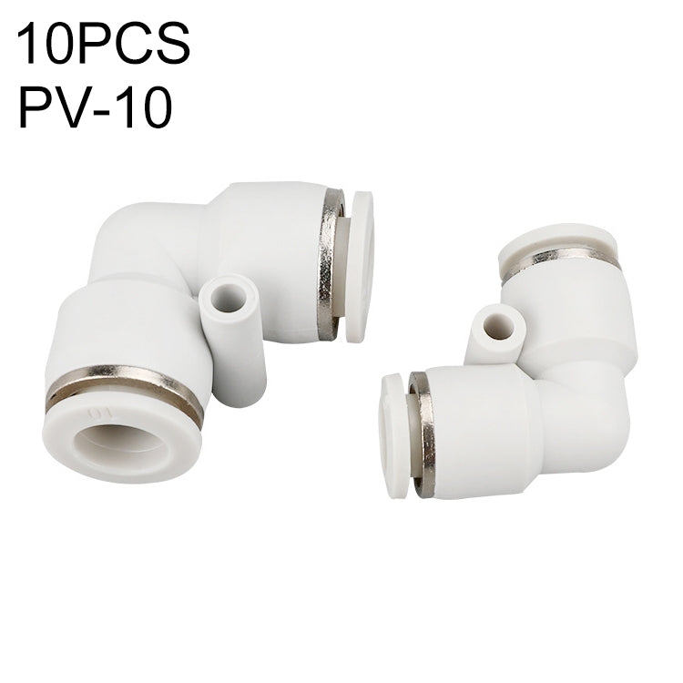 PV-10 LAIZE 10pcs PV Elbow Pneumatic Quick Fitting Connector by LAIZE