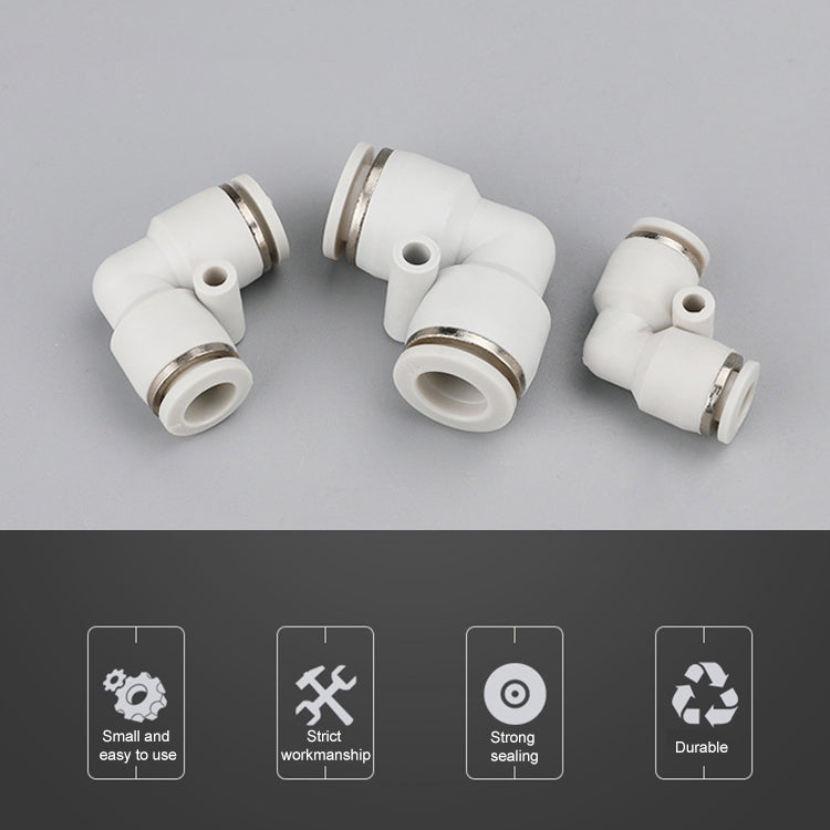 PV-10 LAIZE 10pcs PV Elbow Pneumatic Quick Fitting Connector by LAIZE